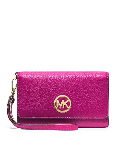 michael kors large smartphone wallet|Michael Kors wristlet phone wallet.